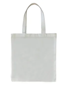 12 ct Sublimation 100% Polyester Canvas Tote Bags White - By Dozen