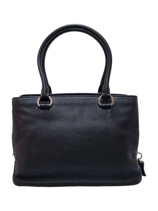 1BA853 Black Vitello Dino Tote Bag Strap