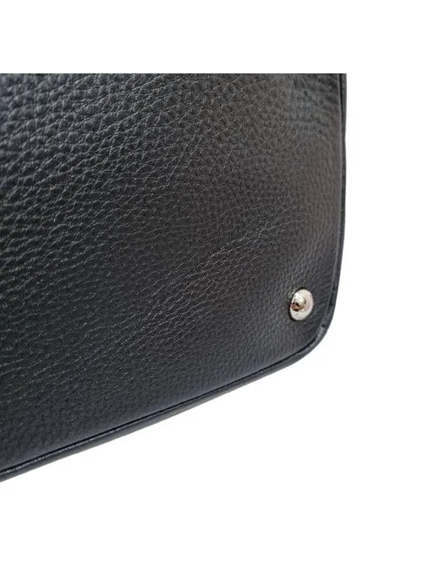 1BA853 Black Vitello Dino Tote Bag Strap