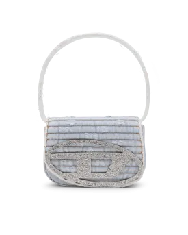 1DR Small Denim Crystal Shoulder Bag