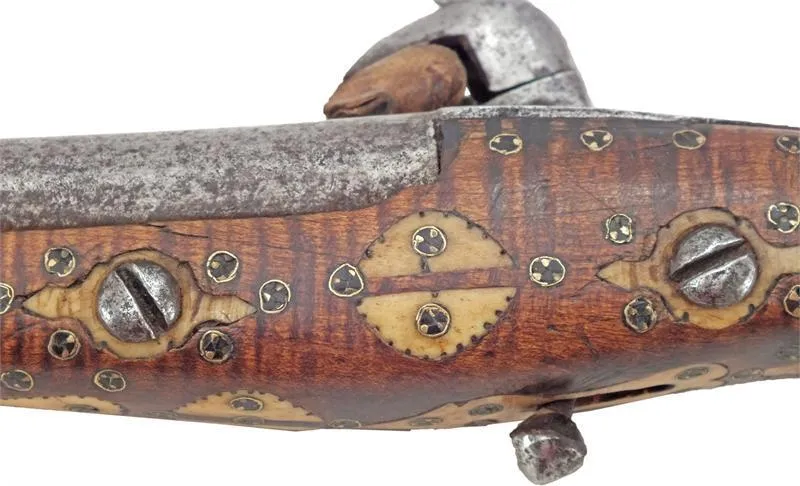 A CAUCASIAN MIQUELET LOCK PISTOL C.1800