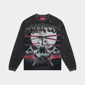 Air Strike LS T-shirt (Grey Wash) - GASLSTEEGWS