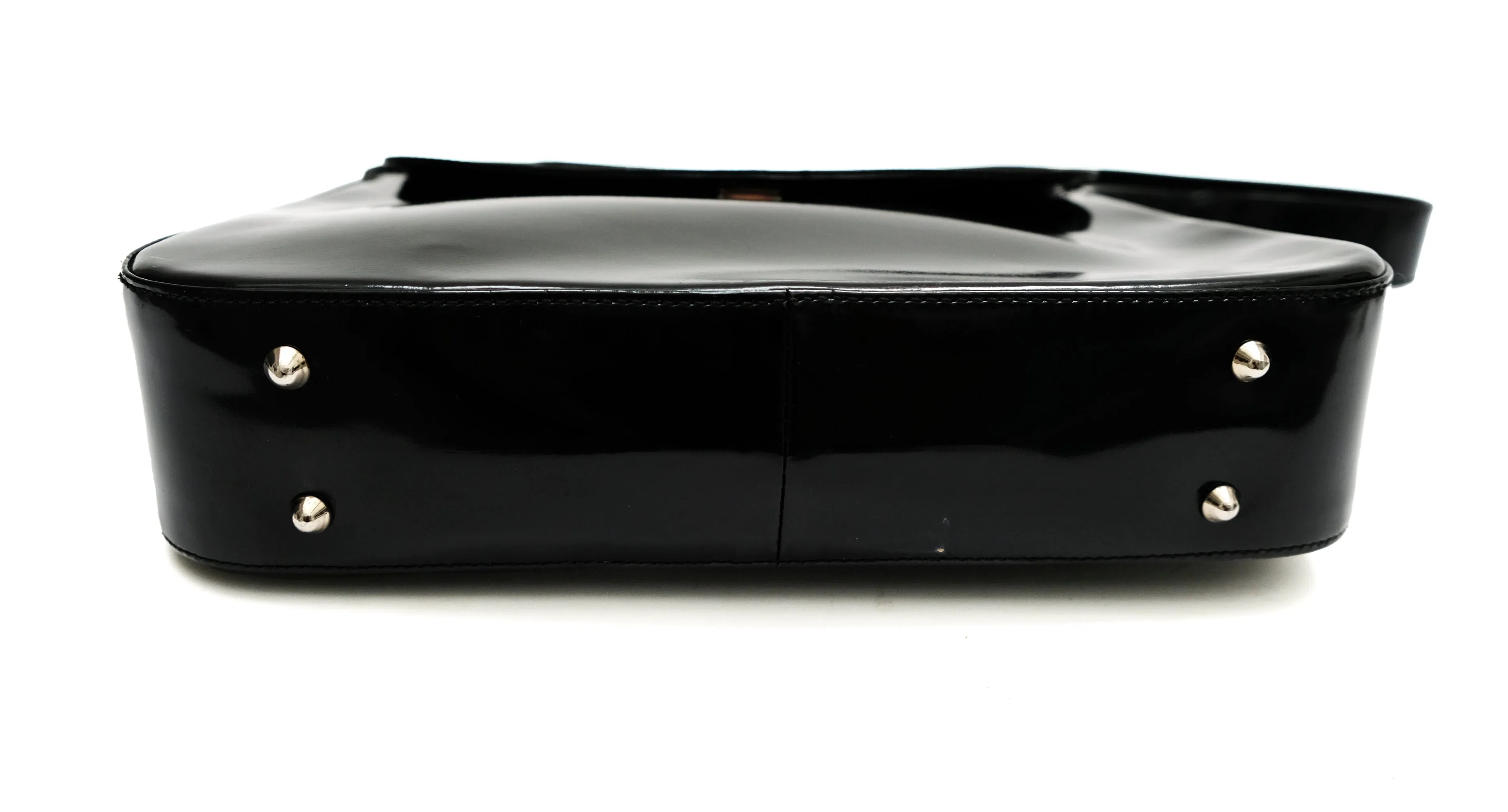 Anya Hindmarch Shoulder Bag in Black Patent Leather, M
