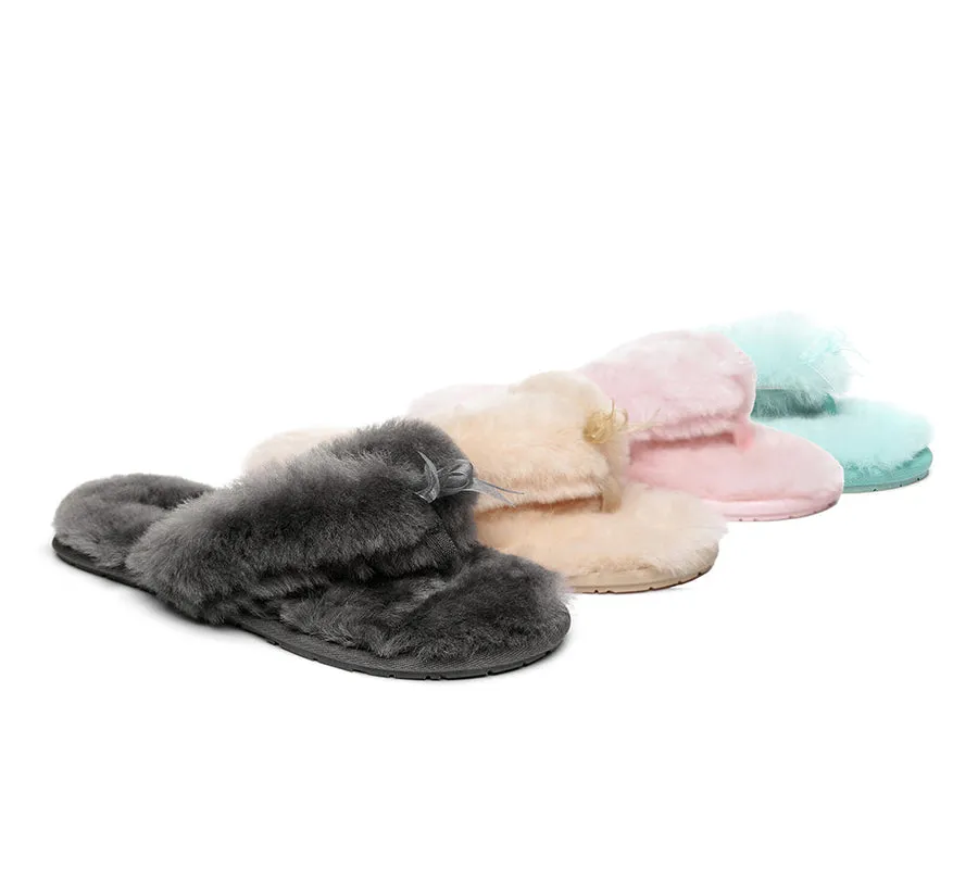 Australian Shepherd AS UGG Women Fluffy Slides Thongs Cinderella