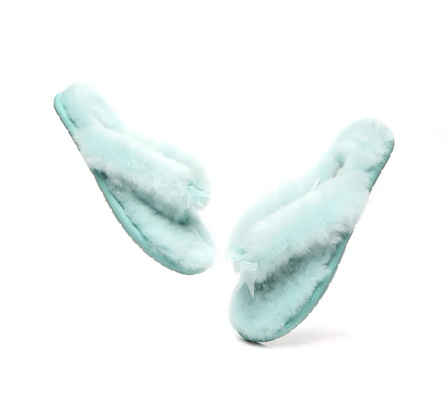 Australian Shepherd AS UGG Women Fluffy Slides Thongs Cinderella