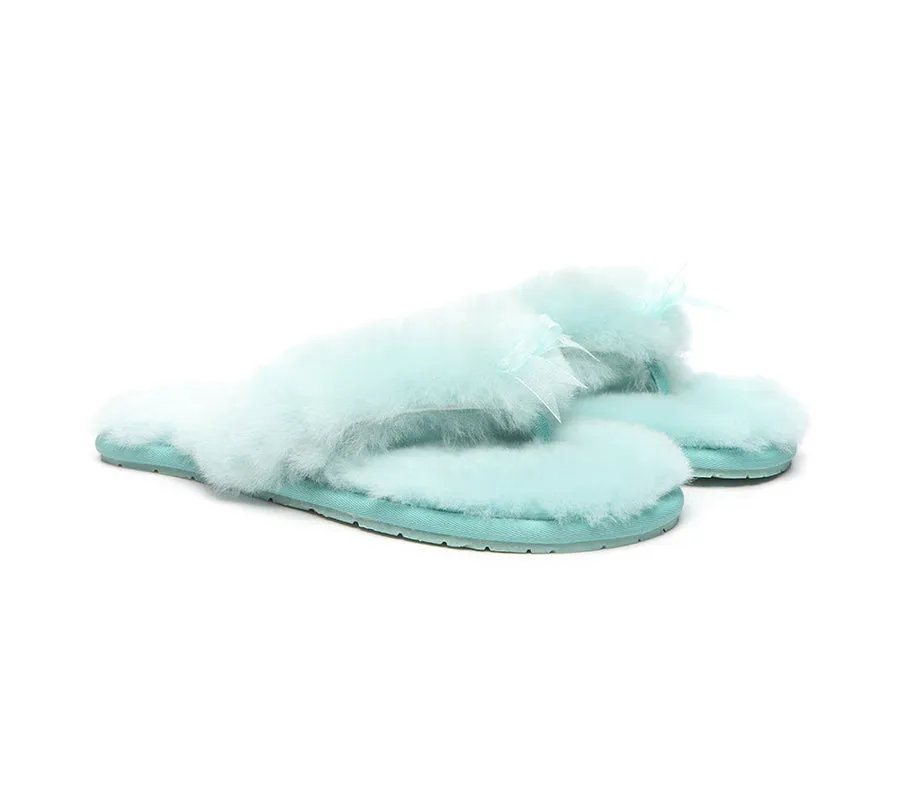 Australian Shepherd AS UGG Women Fluffy Slides Thongs Cinderella
