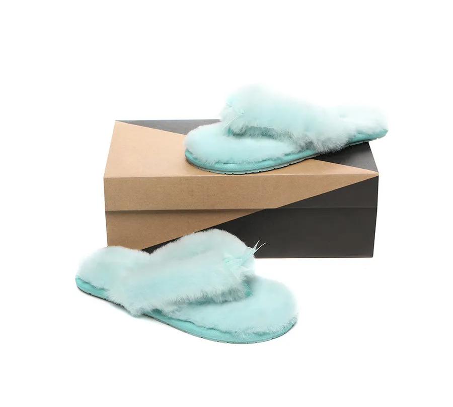 Australian Shepherd AS UGG Women Fluffy Slides Thongs Cinderella