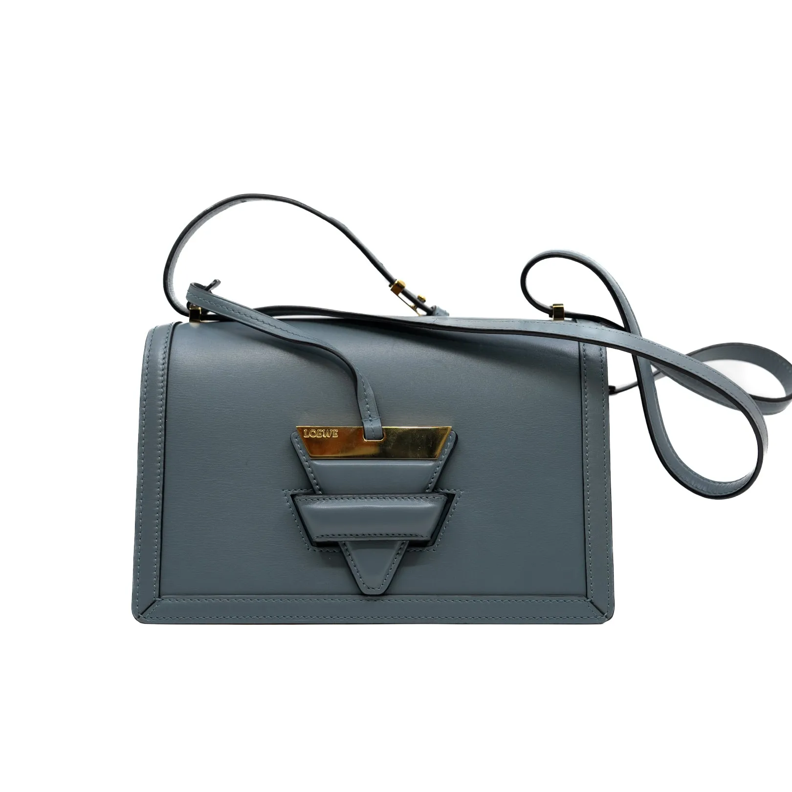 Barcelona Calfskin Shoulder Bag Stone Blue GHW 2017