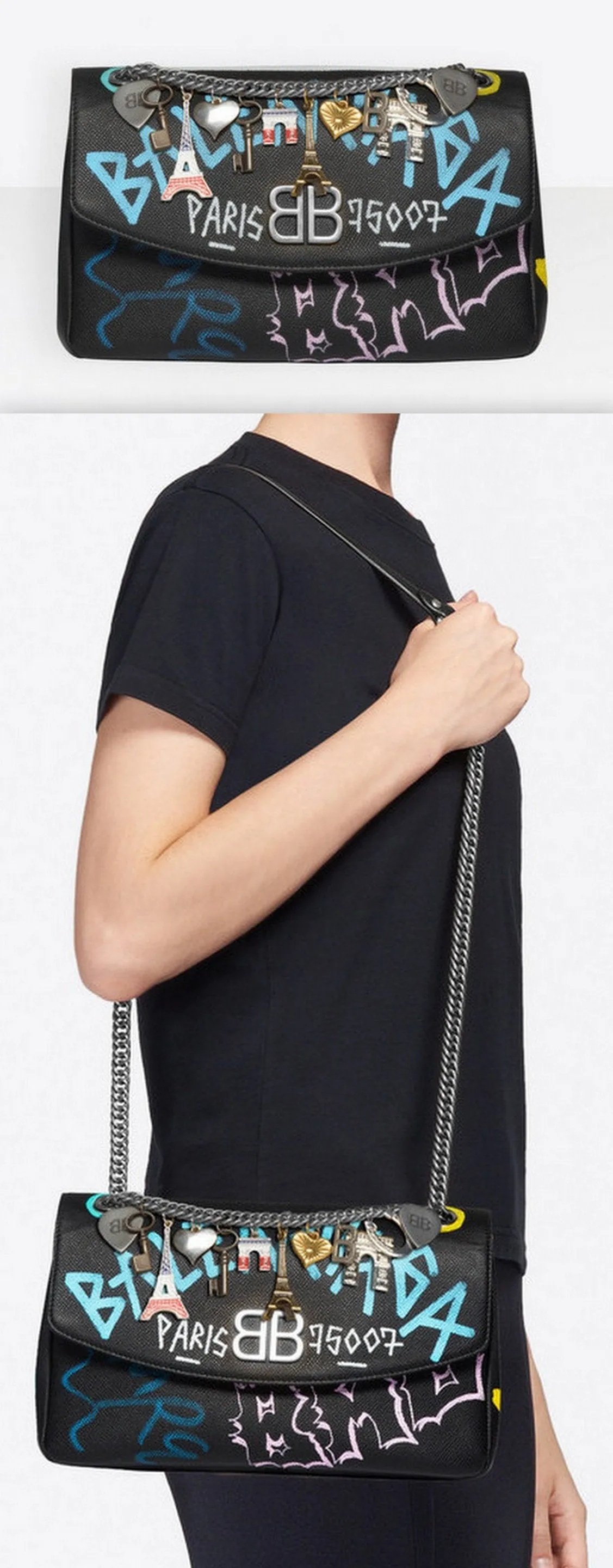 BB Chain M Graffiti Bag