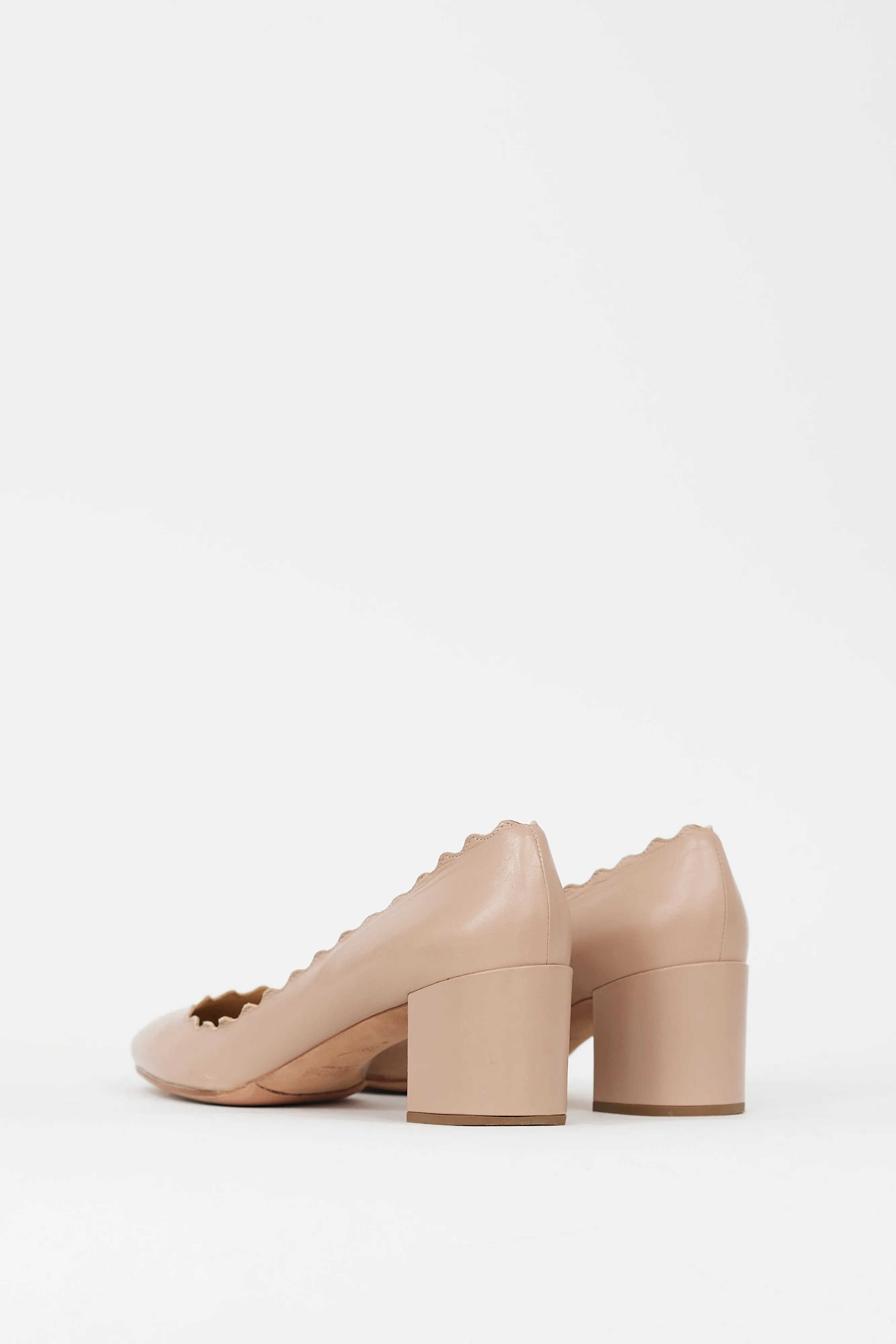 Beige Leather Lauren Pump