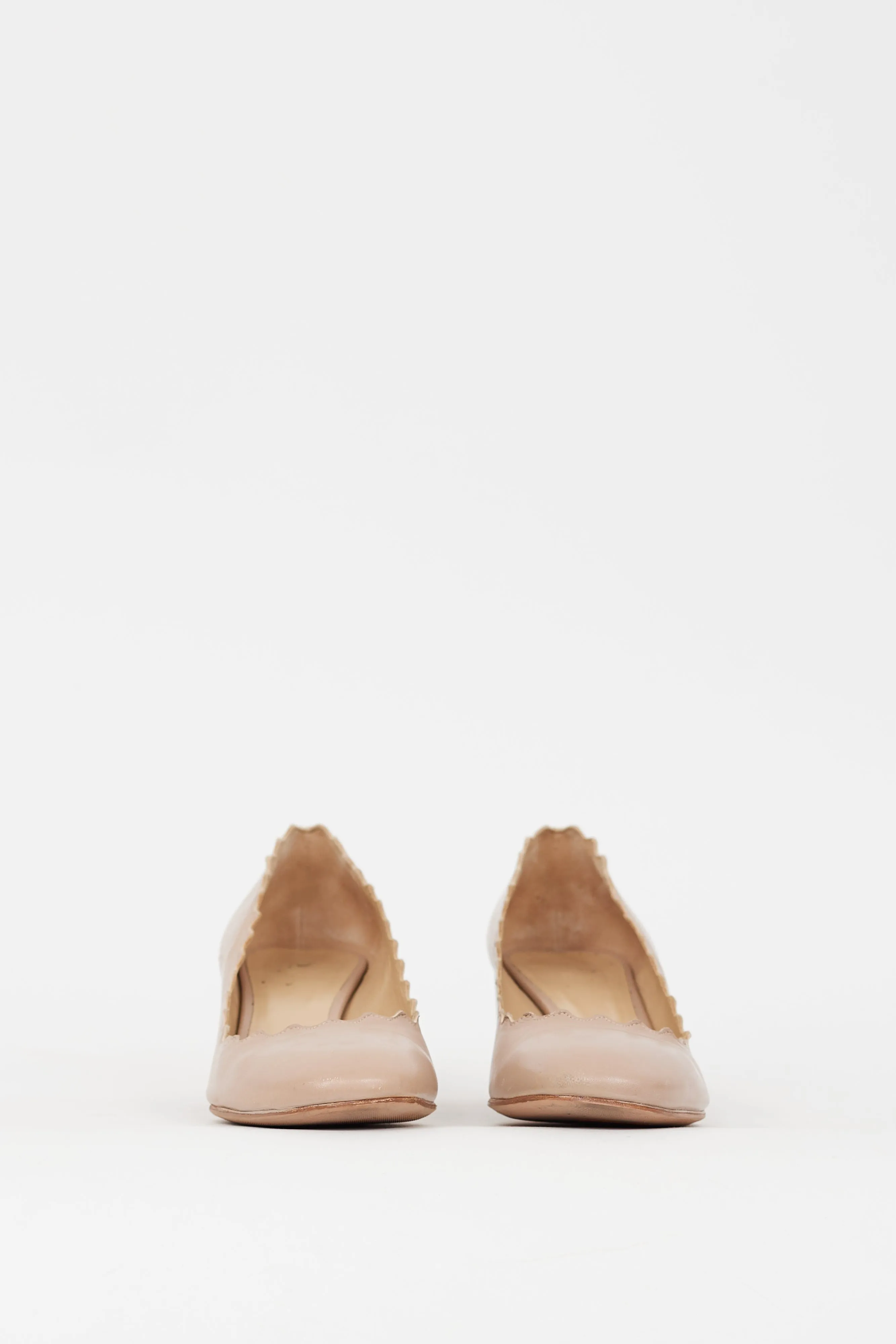 Beige Leather Lauren Pump