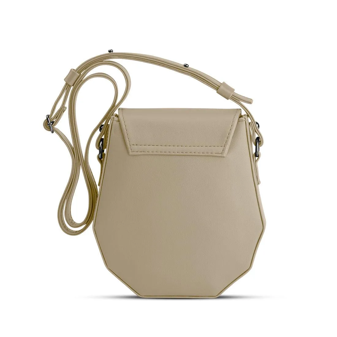 Beige Polygon Crossbag spiral