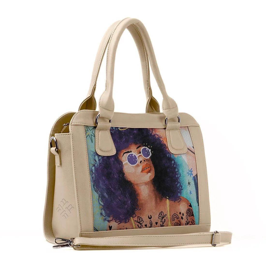 Beige Travel Hobo Bag Flamingo Queen