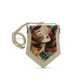 Beige Triangles Crossbag Sleeping Beauty