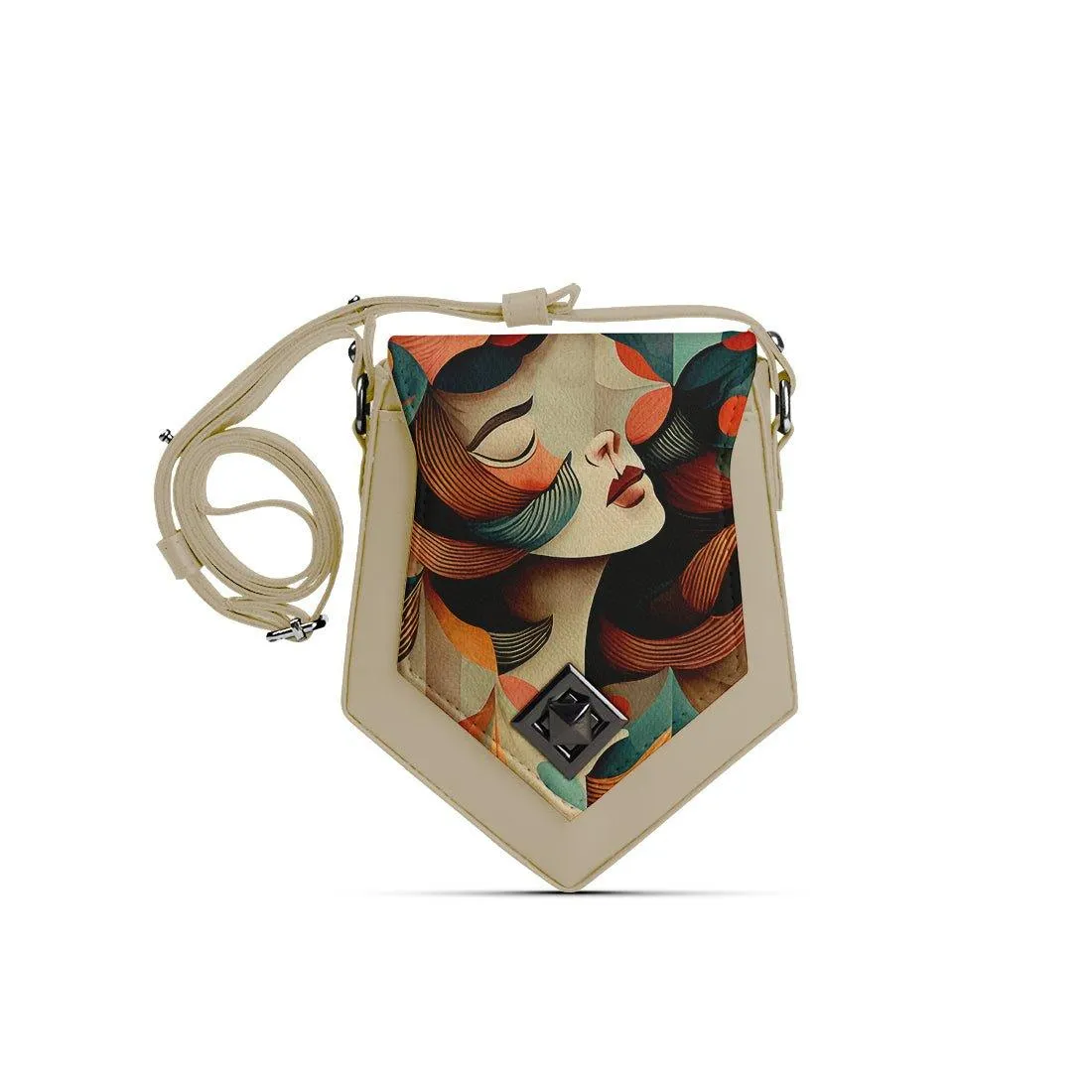 Beige Triangles Crossbag Sleeping Beauty