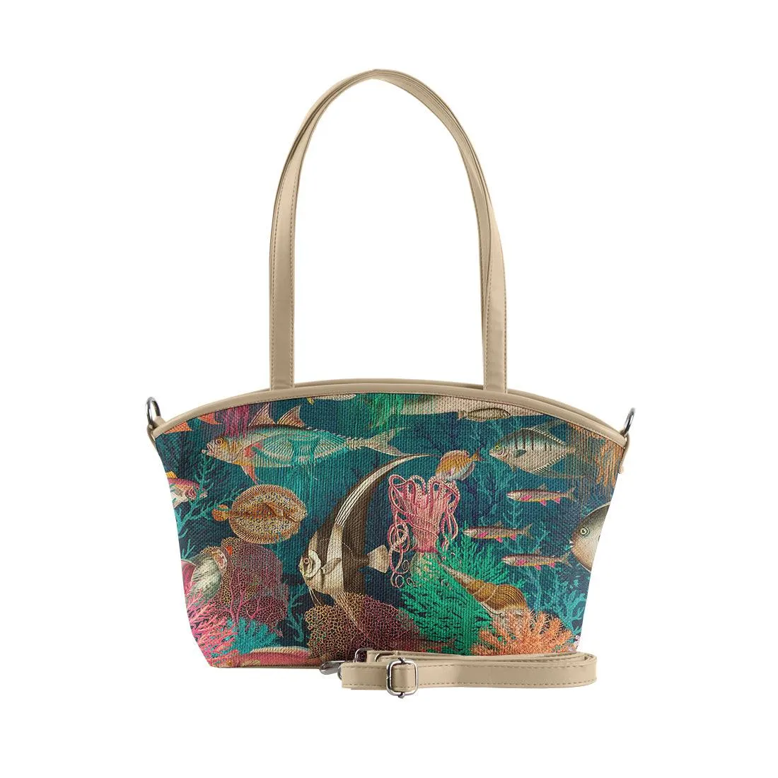 Beige Wide Tote Bag Underwater