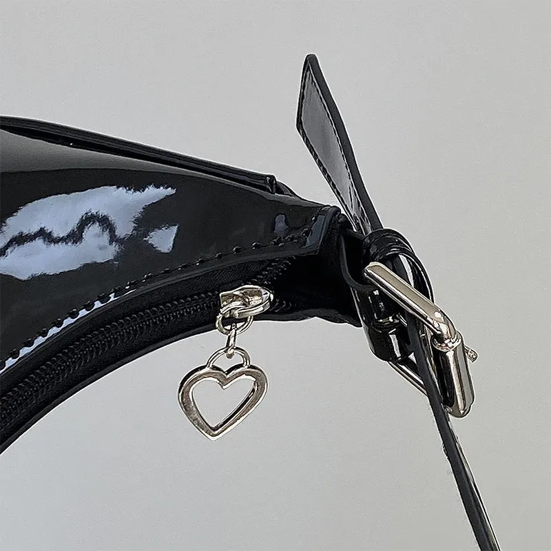 Bella Patent Heart Bag