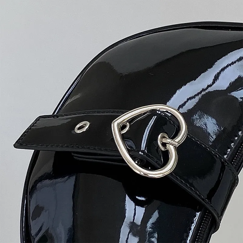 Bella Patent Heart Bag