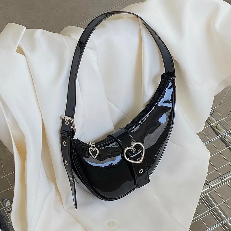 Bella Patent Heart Bag