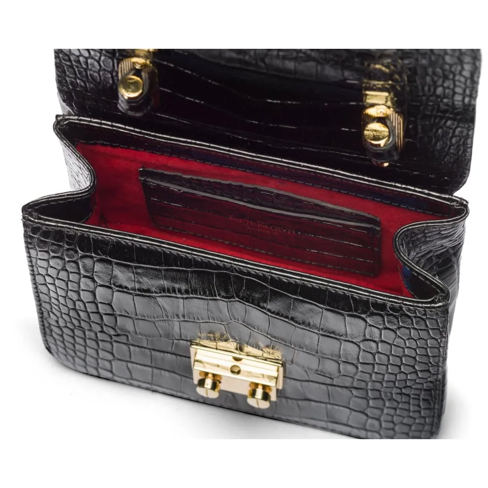 Betty Bag - Black Croc