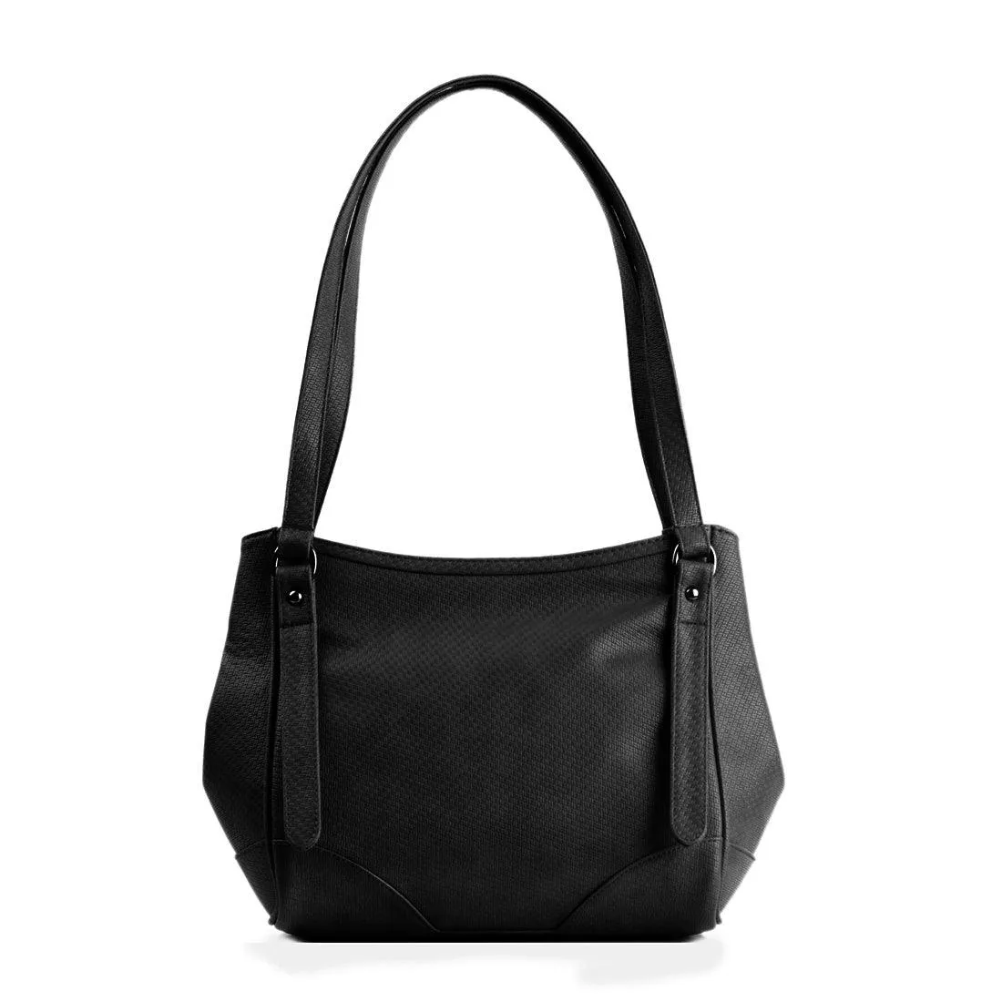 Black Leather Tote Bag Pixal Art