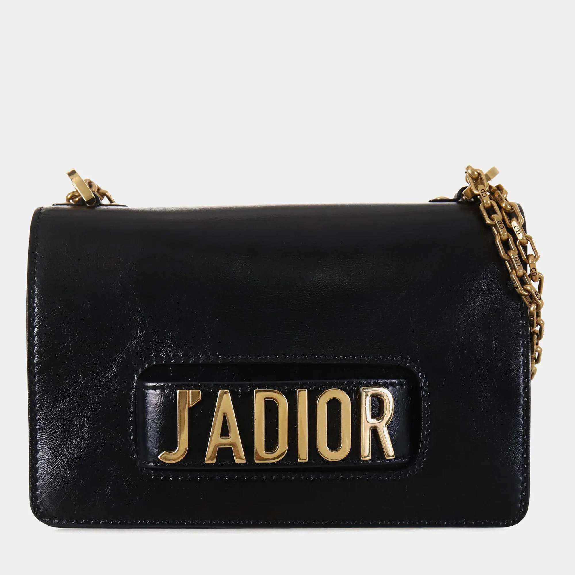 Black Patent Leather J'Adior Flap Bag