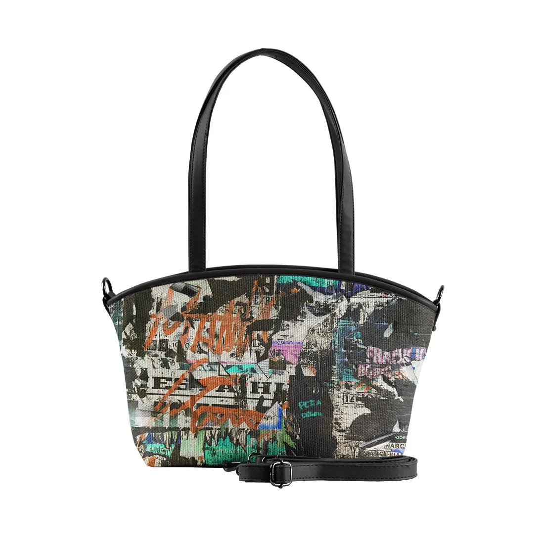 Black Wide Tote Bag Full Wall
