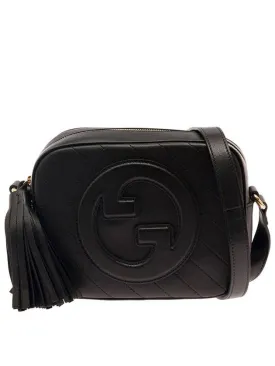 Blondie Small Leather Shoulder Bag Black
