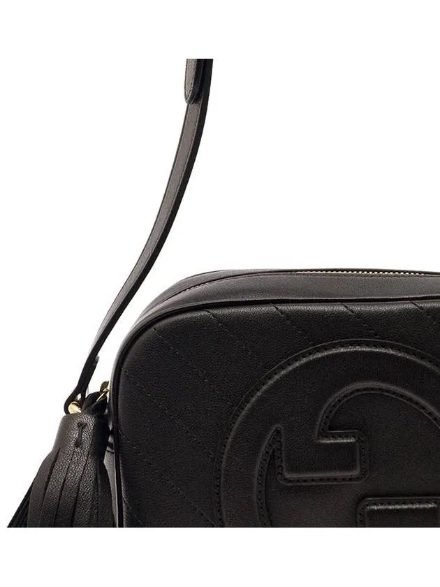 Blondie Small Leather Shoulder Bag Black