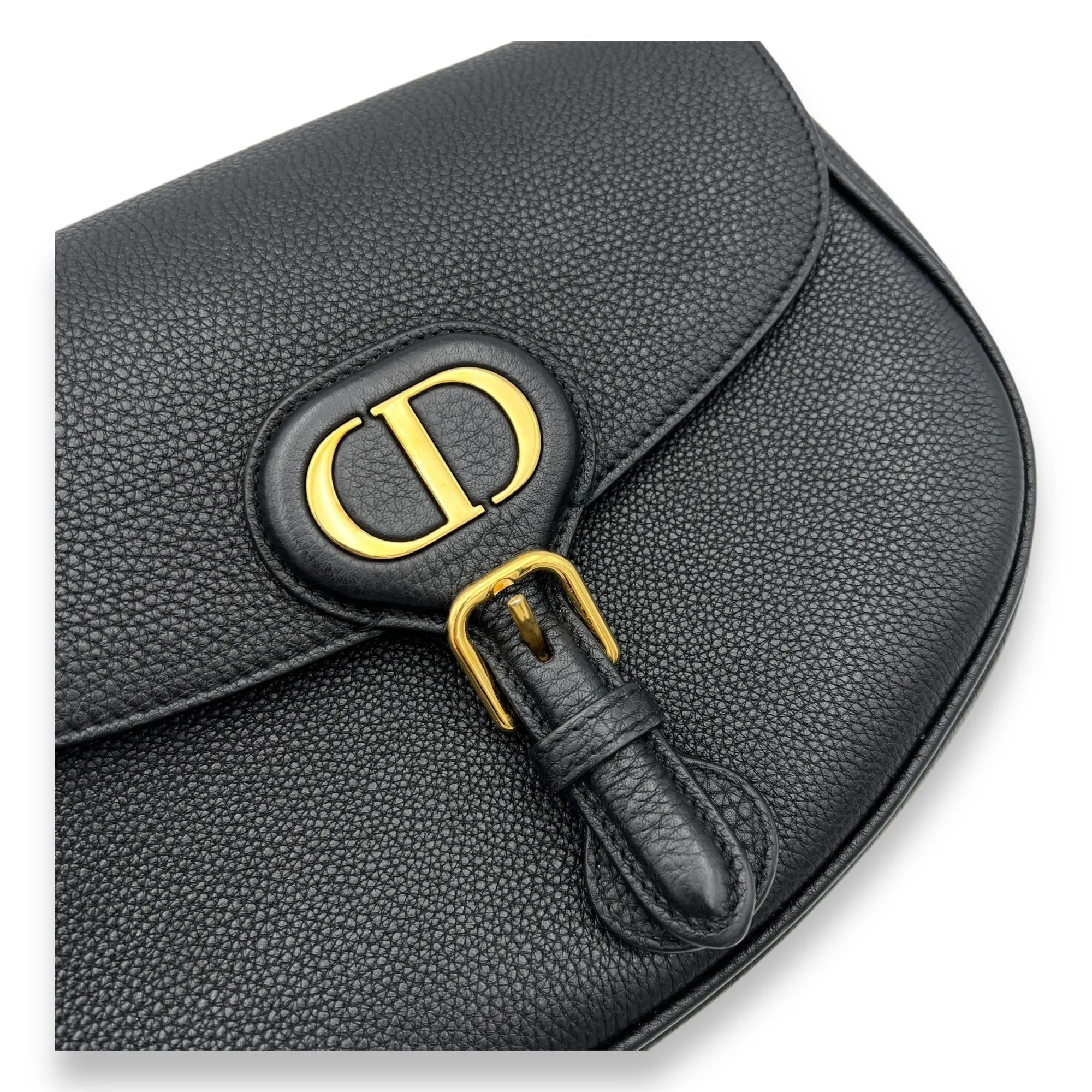 Bobby Shoulder Bag Black in Calfskin, Gold hardware