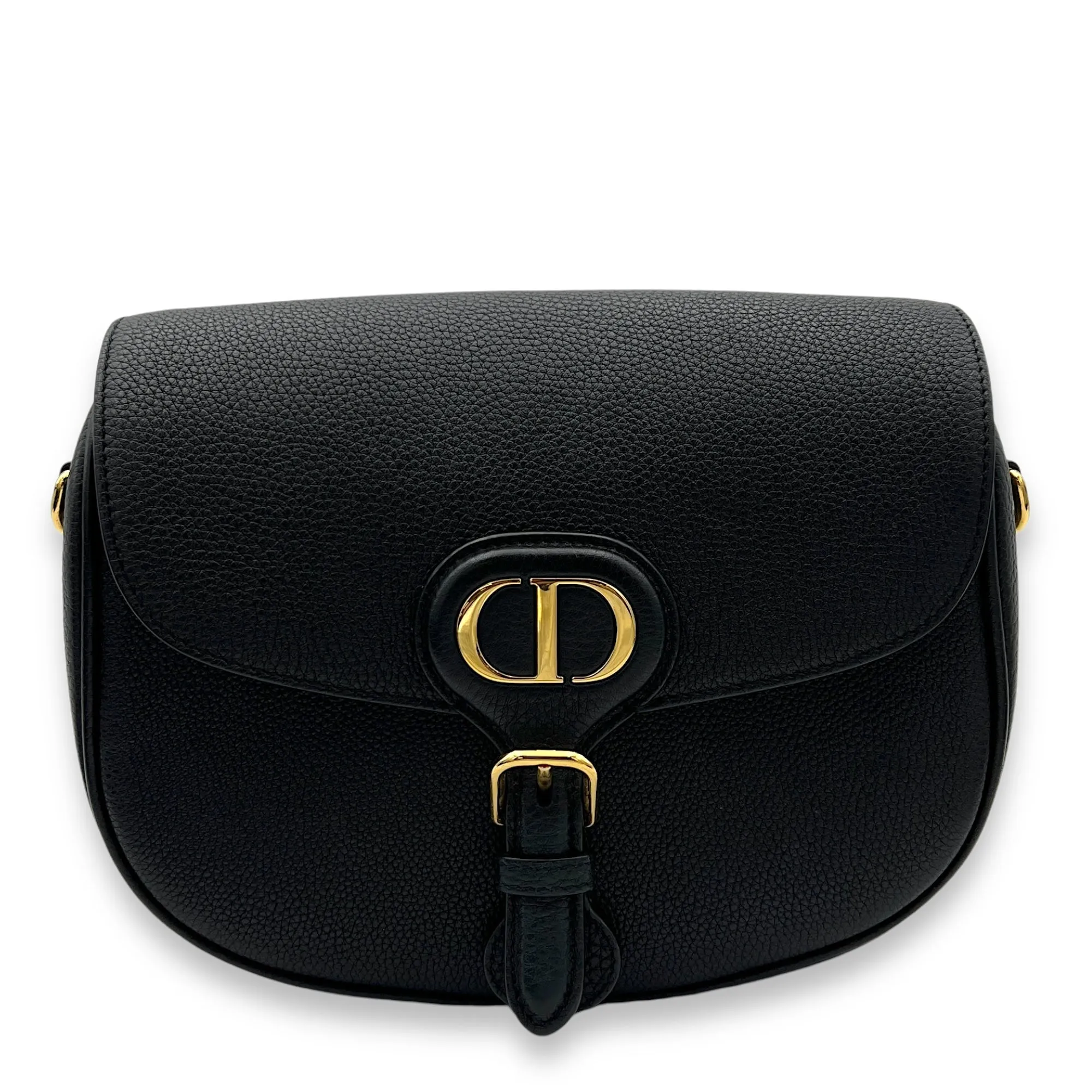 Bobby Shoulder Bag Black in Calfskin, Gold hardware