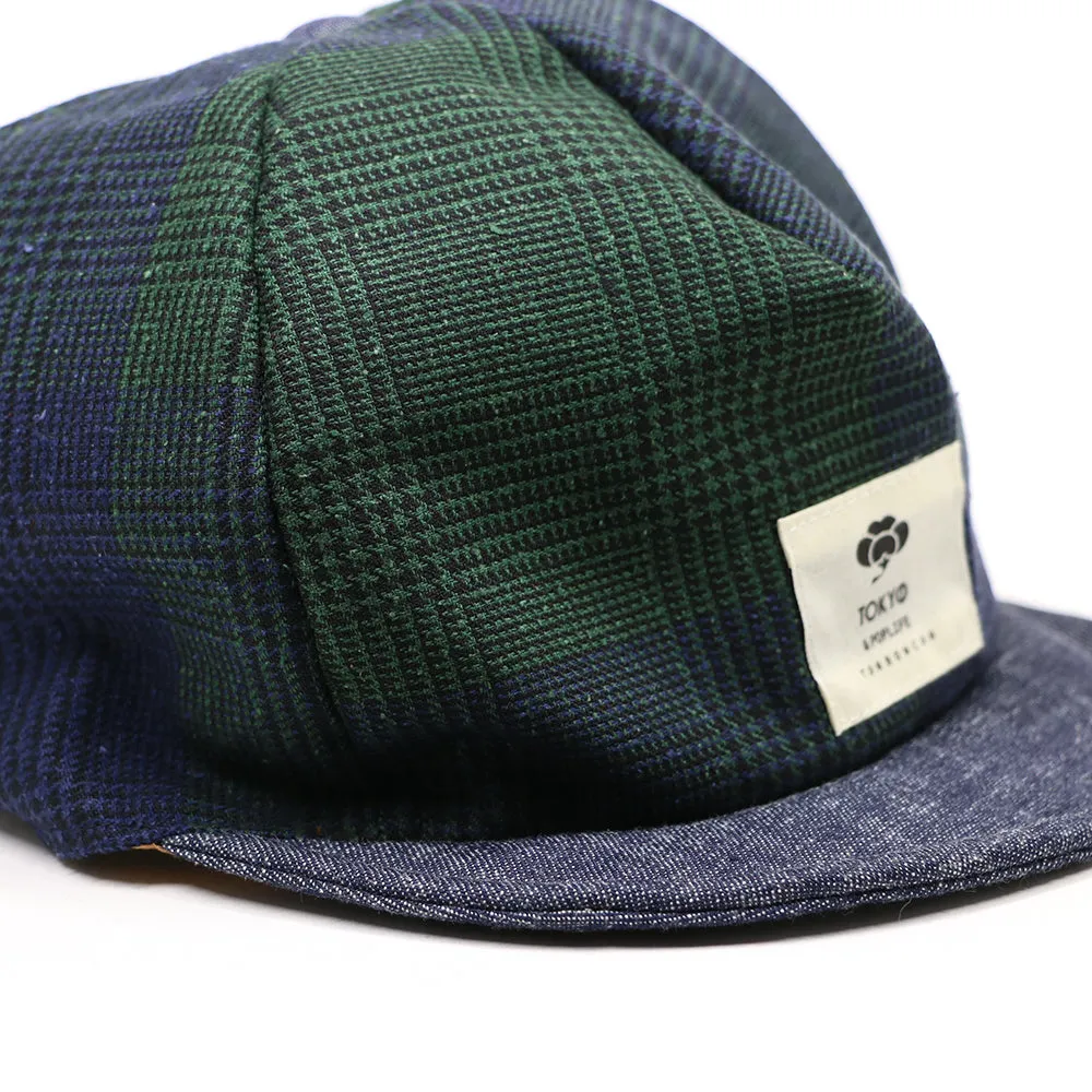 BOYS W/L CHECK CAP -GREEN-