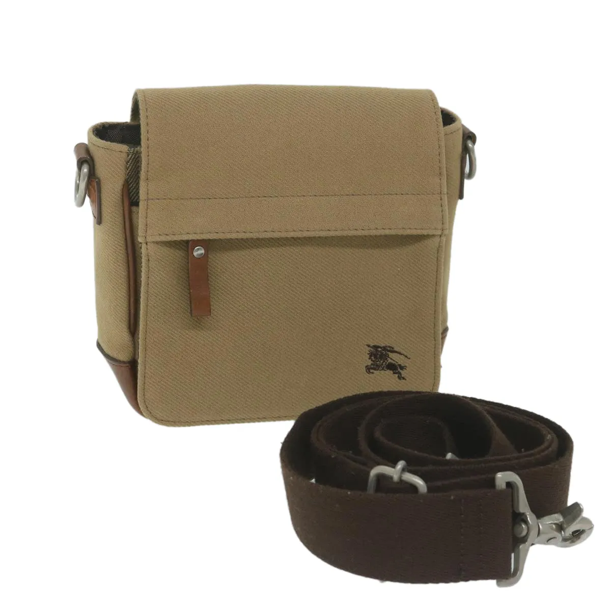 BURBERRY Blue Label Shoulder Bag Canvas Brown ti1478