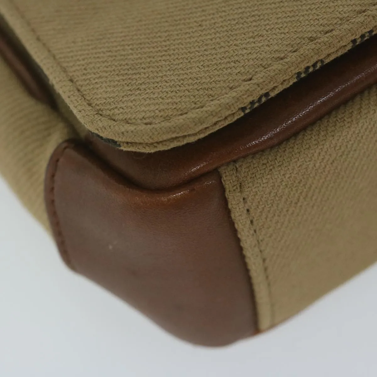 BURBERRY Blue Label Shoulder Bag Canvas Brown ti1478