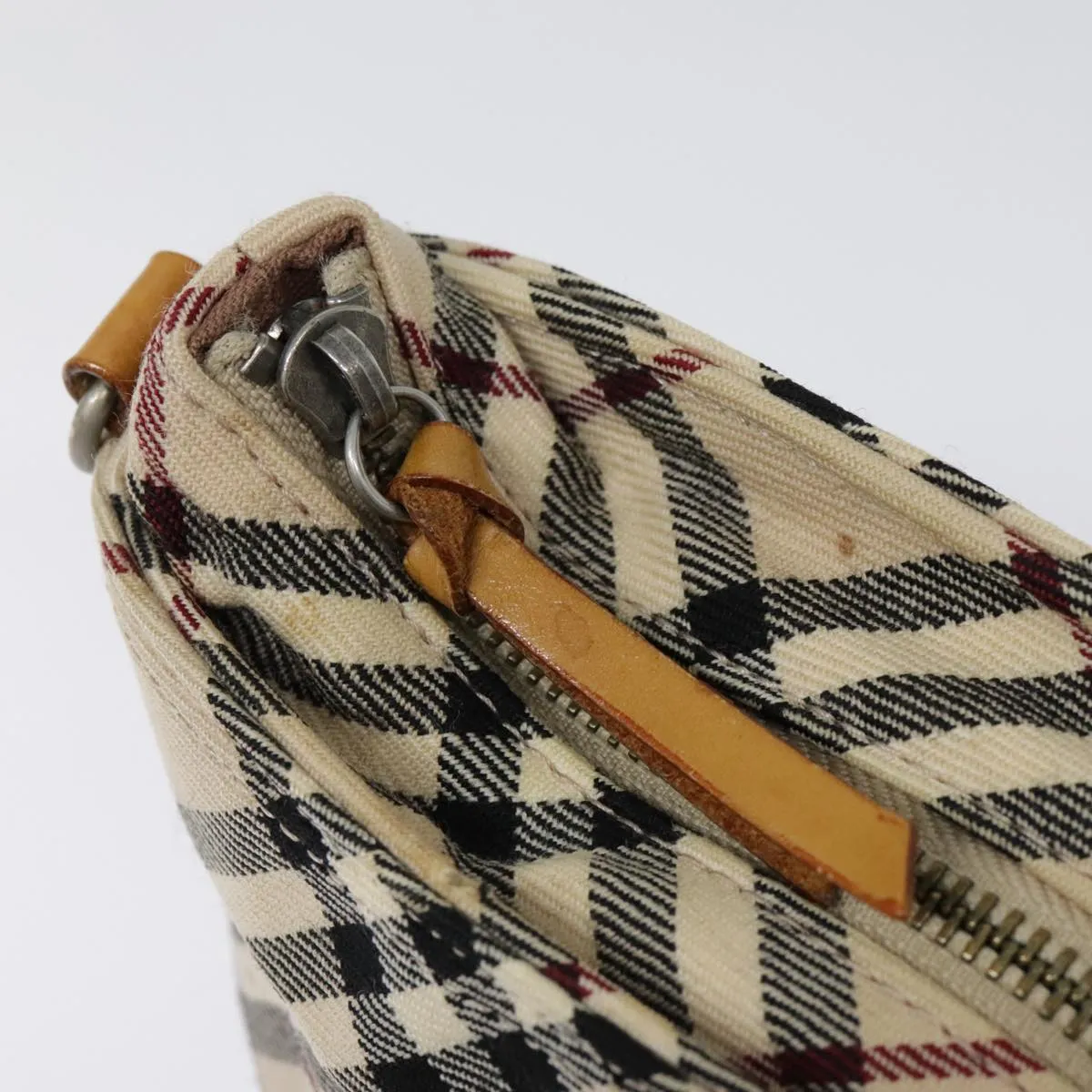 BURBERRY Nova Check Blue Label Shoulder Bag Canvas Beige bs18240