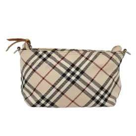 BURBERRY Nova Check Blue Label Shoulder Bag Canvas Beige bs18240