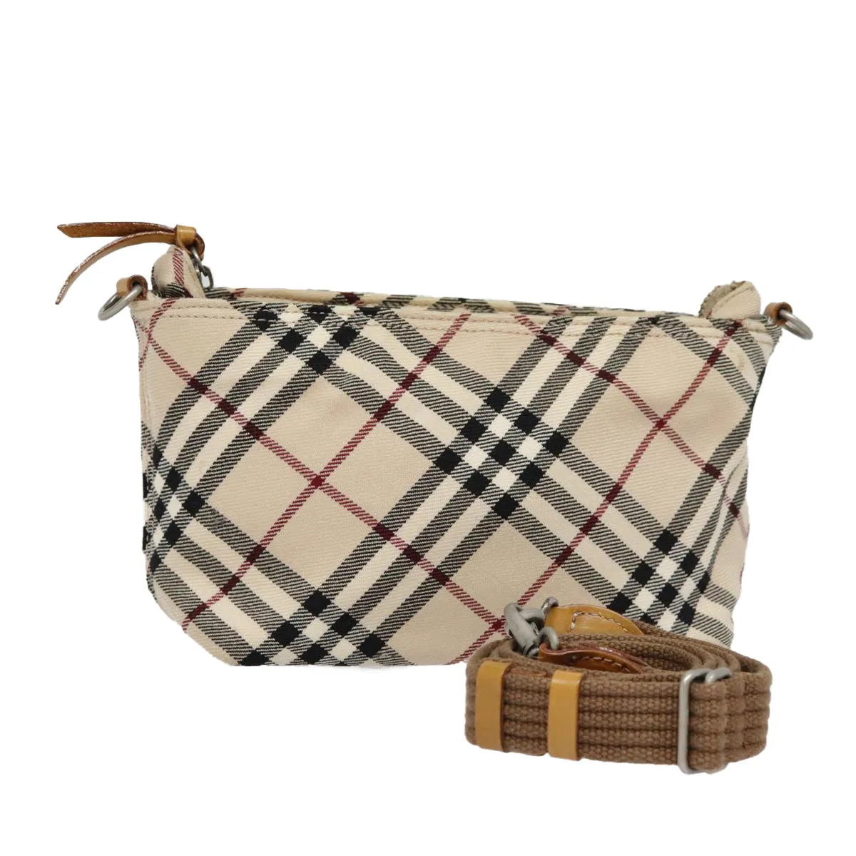 BURBERRY Nova Check Blue Label Shoulder Bag Canvas Beige bs18240