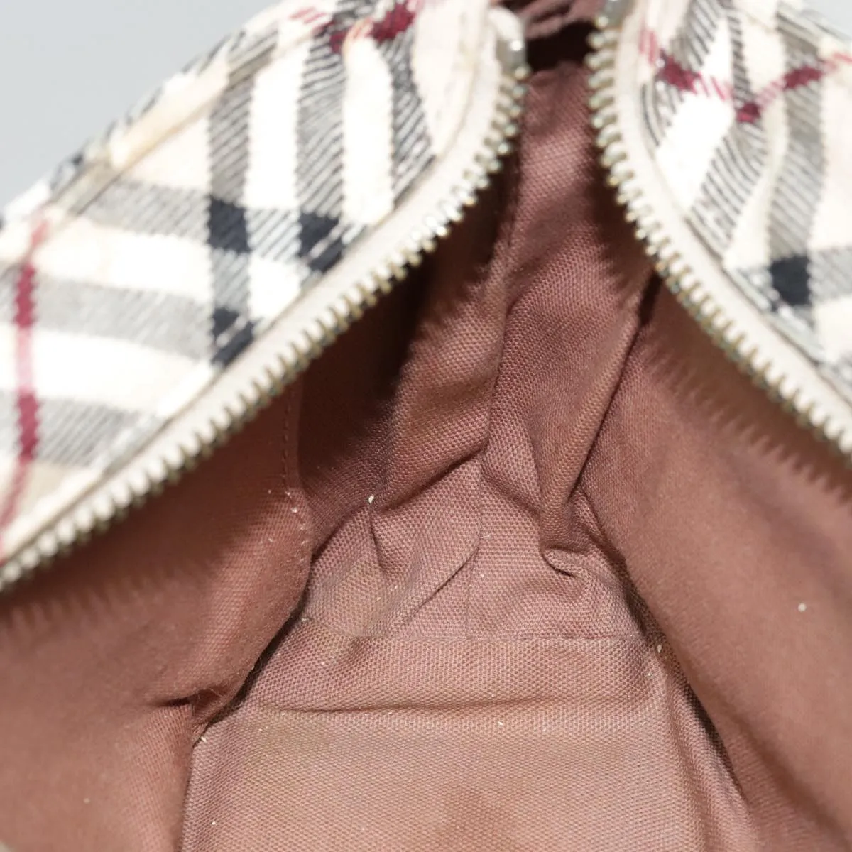 BURBERRY Nova Check Blue Label Shoulder Bag Canvas Beige bs18240
