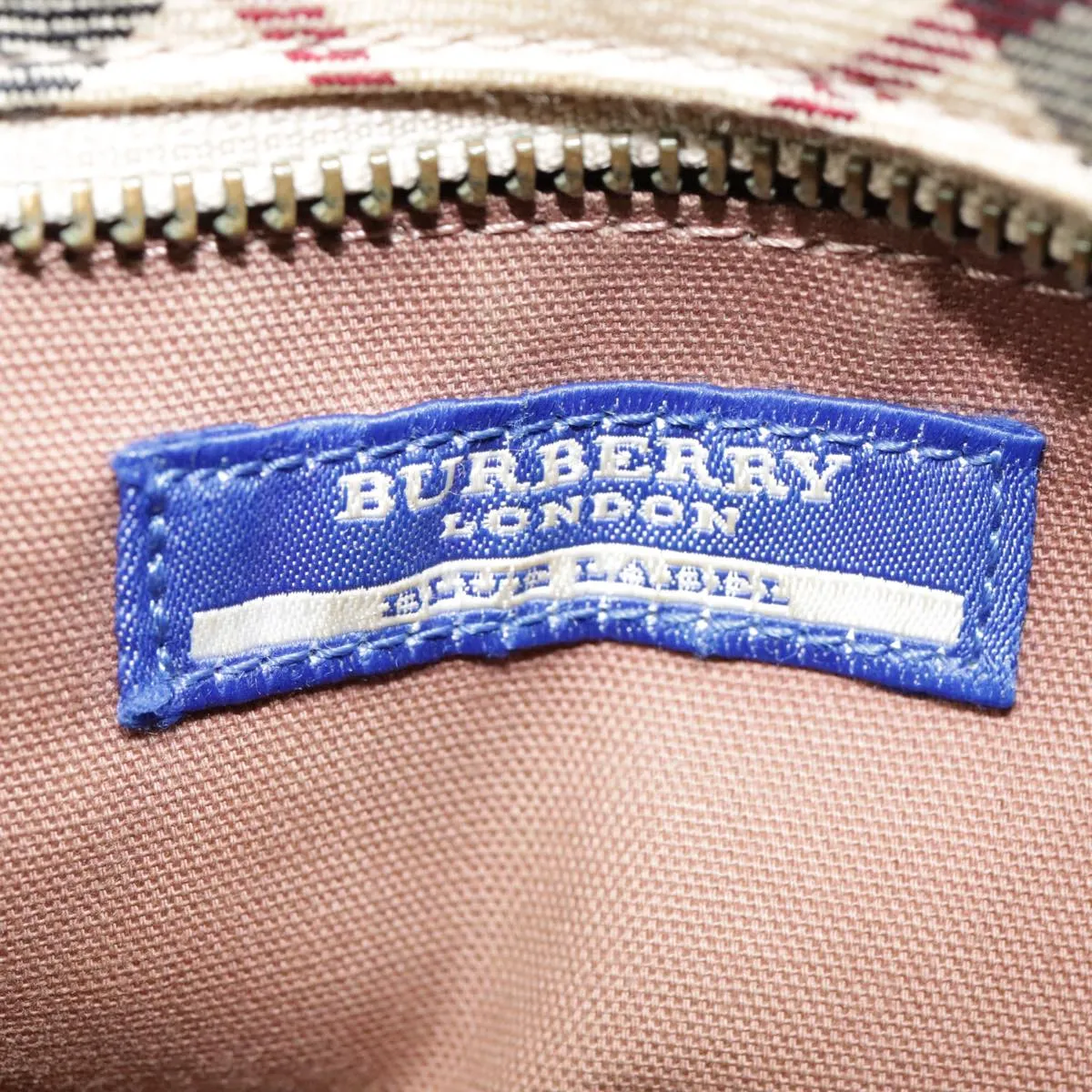 BURBERRY Nova Check Blue Label Shoulder Bag Canvas Beige bs18240