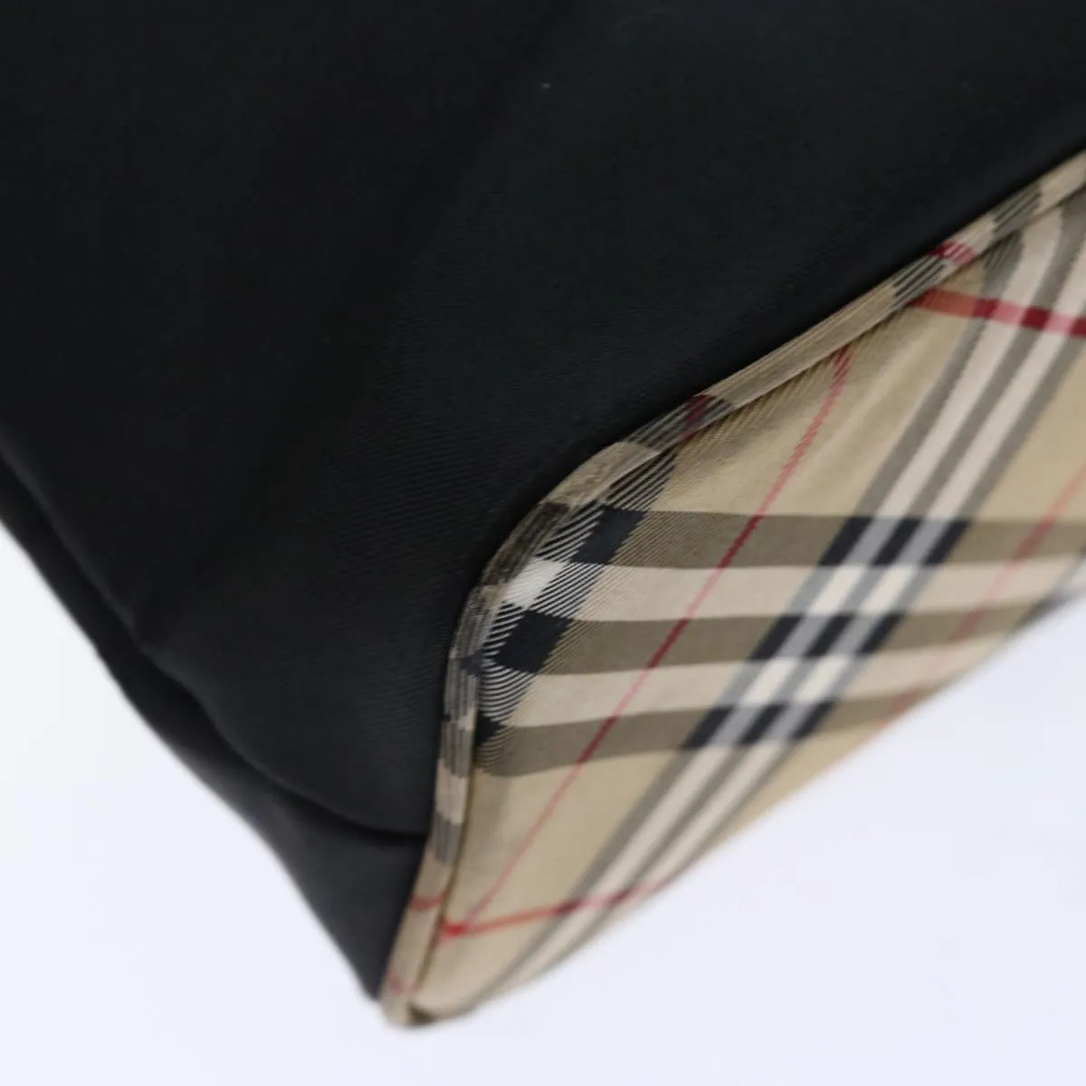 BURBERRY Nova Check Blue Label Shoulder Bag Nylon Beige Black bs13514