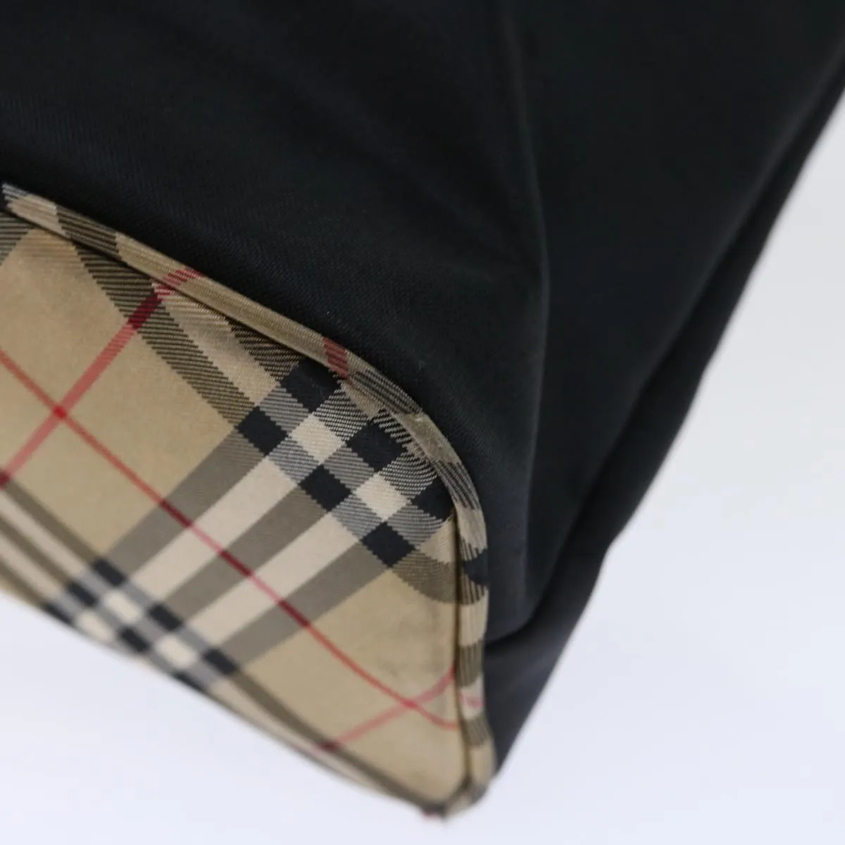 BURBERRY Nova Check Blue Label Shoulder Bag Nylon Beige Black bs13514