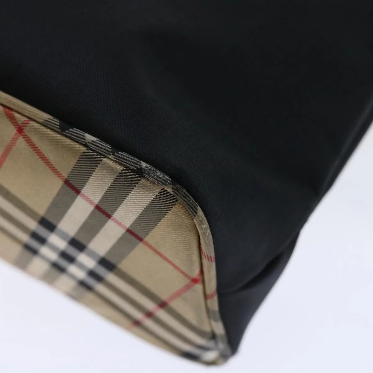 BURBERRY Nova Check Blue Label Shoulder Bag Nylon Beige Black bs13514