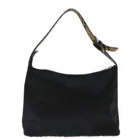BURBERRY Nova Check Blue Label Shoulder Bag Nylon Beige Black bs13514