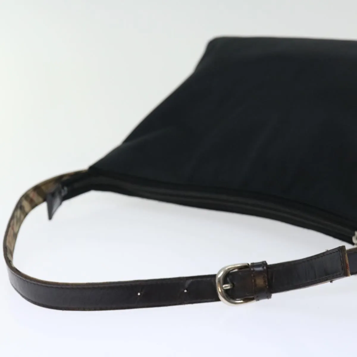 BURBERRY Nova Check Blue Label Shoulder Bag Nylon Beige Black bs13514