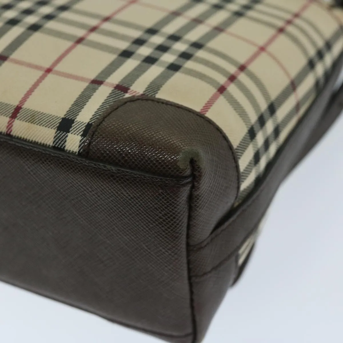 BURBERRY Nova Check Shoulder Bag Canvas Beige Brown 68814