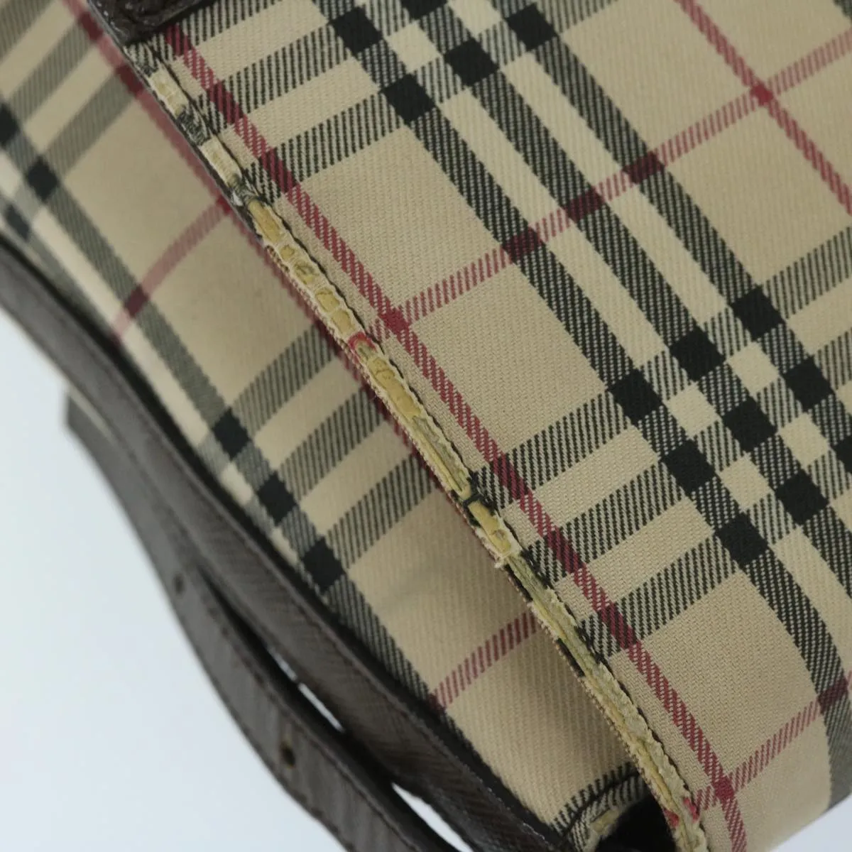 BURBERRY Nova Check Shoulder Bag Canvas Beige Brown 68814