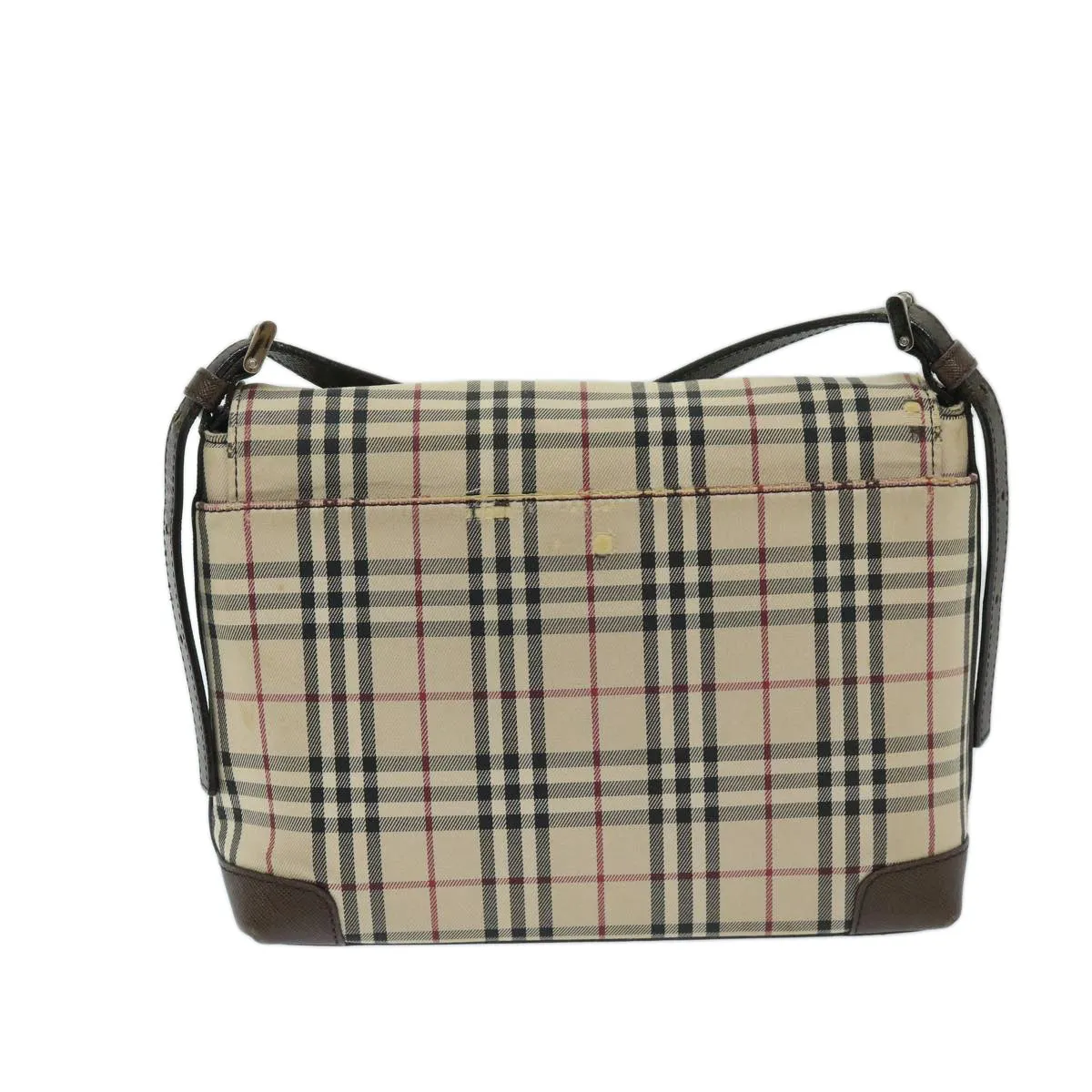 BURBERRY Nova Check Shoulder Bag Canvas Beige Brown 68814