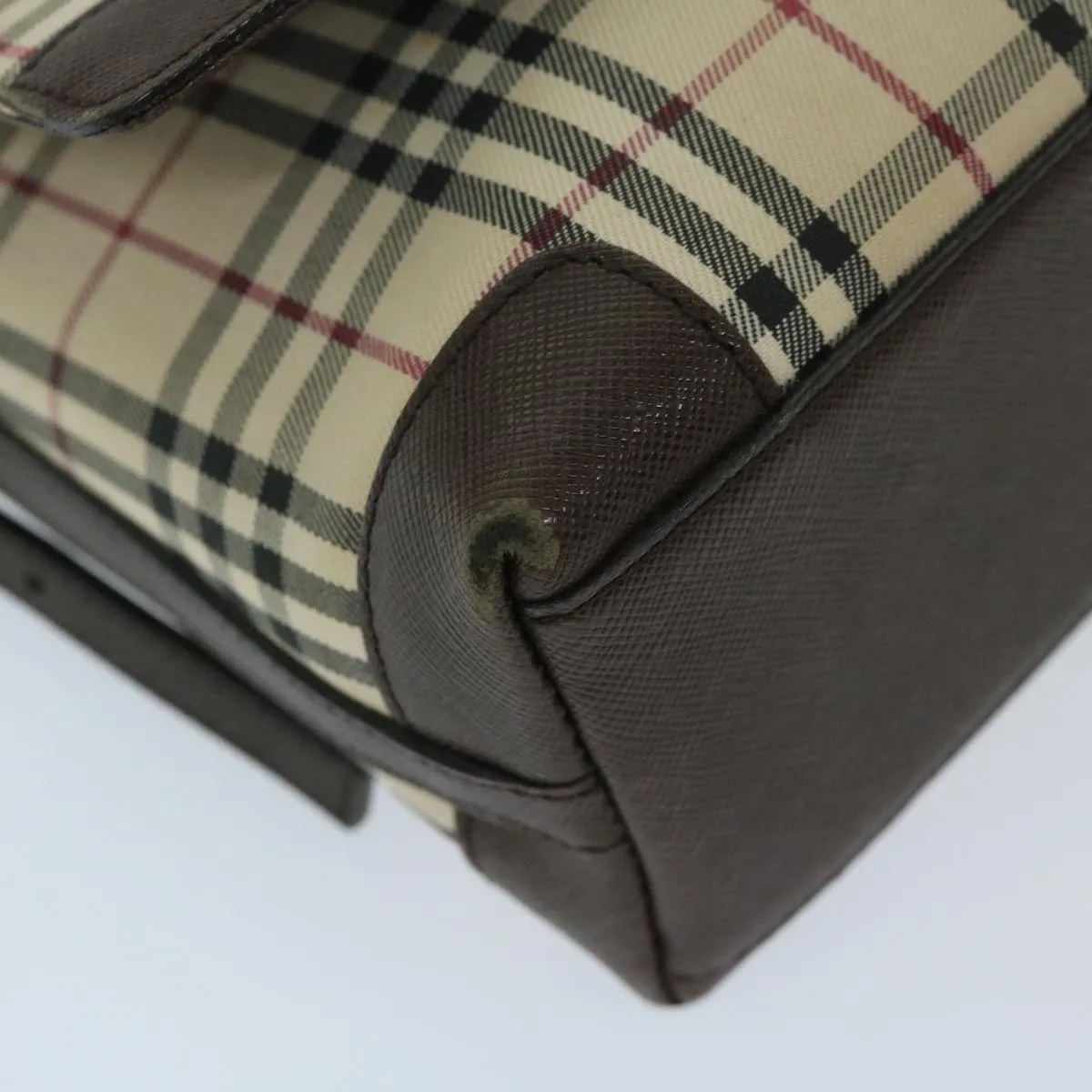 BURBERRY Nova Check Shoulder Bag Canvas Beige Brown 68814