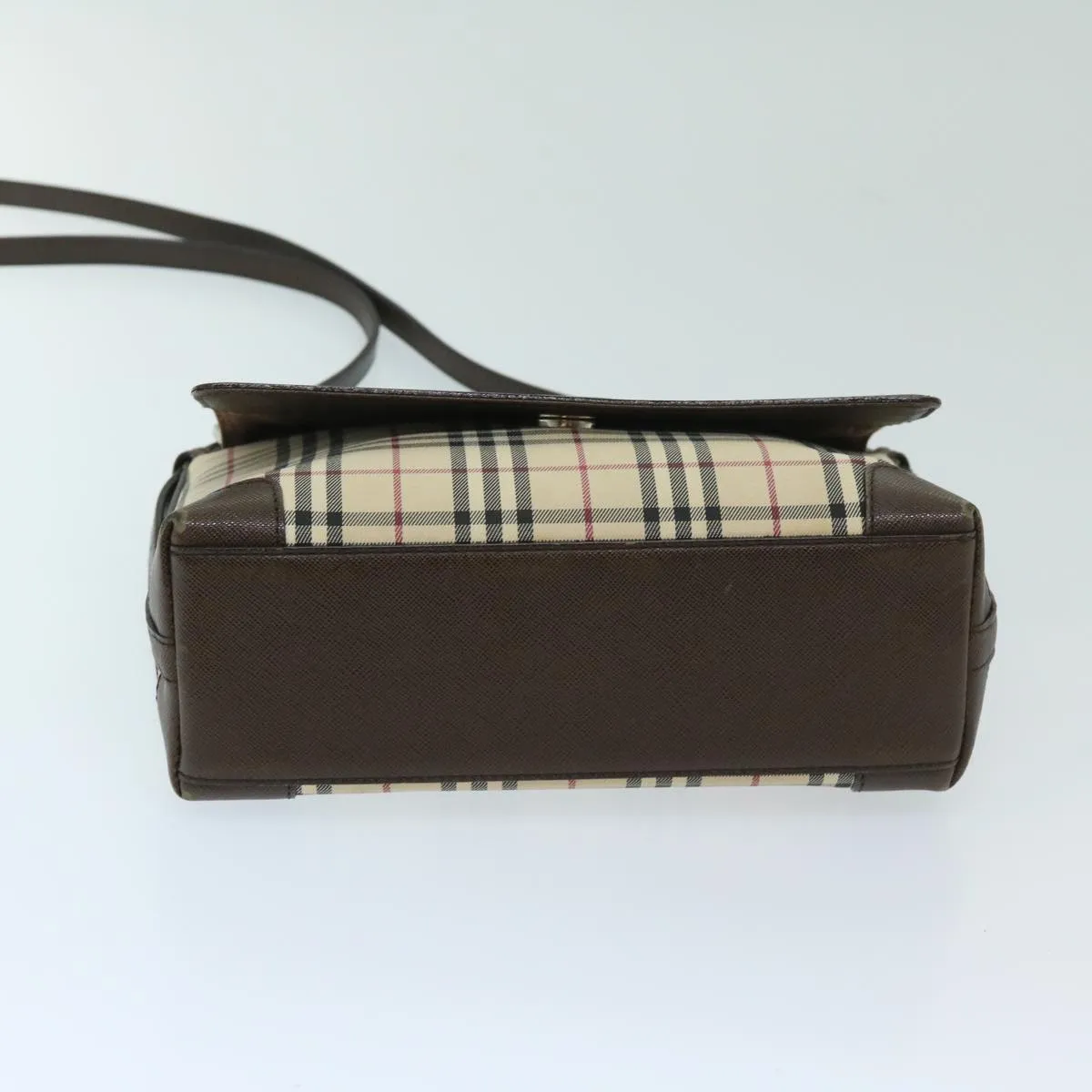 BURBERRY Nova Check Shoulder Bag Canvas Beige Brown 68814