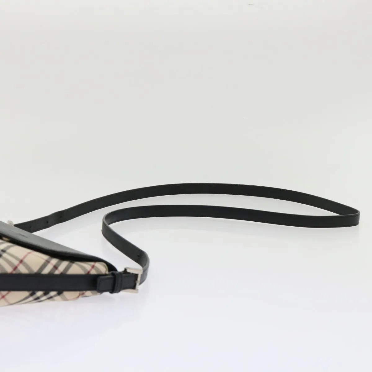 BURBERRY Nova Check Shoulder Bag Nylon Leather Beige 46957